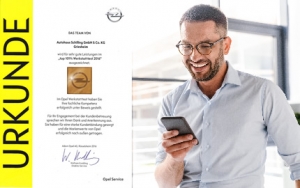 Opel Serviceurkunde 2016